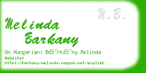 melinda barkany business card